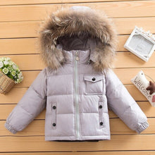 Load image into Gallery viewer, White duck down jackets for baby girl