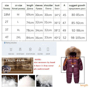 Winter jumpsuit duck down jackets for infant
