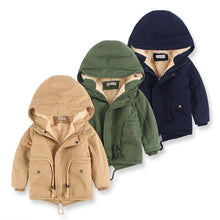Load image into Gallery viewer, Winter Outdoor Fleece Jackets For Boys