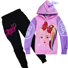 Load image into Gallery viewer, Toddler Girl Long Sleeve Tops Hooded + Pant