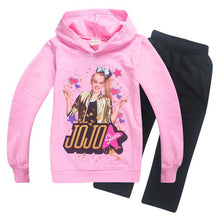 Load image into Gallery viewer, Toddler Girl Long Sleeve Tops Hooded + Pant