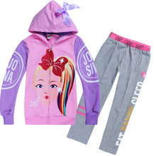 Load image into Gallery viewer, Toddler Girl Long Sleeve Tops Hooded + Pant